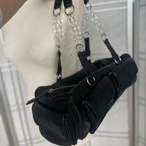 Paige Novick Black Leather Handbag